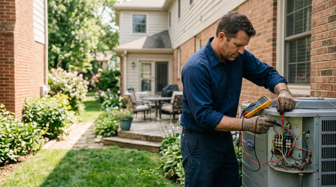 HVAC technician working near Drewryville, VA